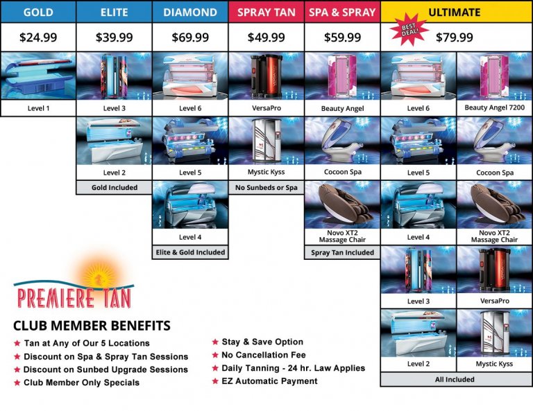Pricing Premiere Tan